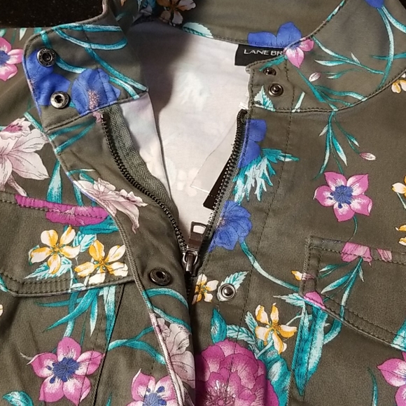 Lane Bryant Floral Utility Jacket - Picture 11 of 13